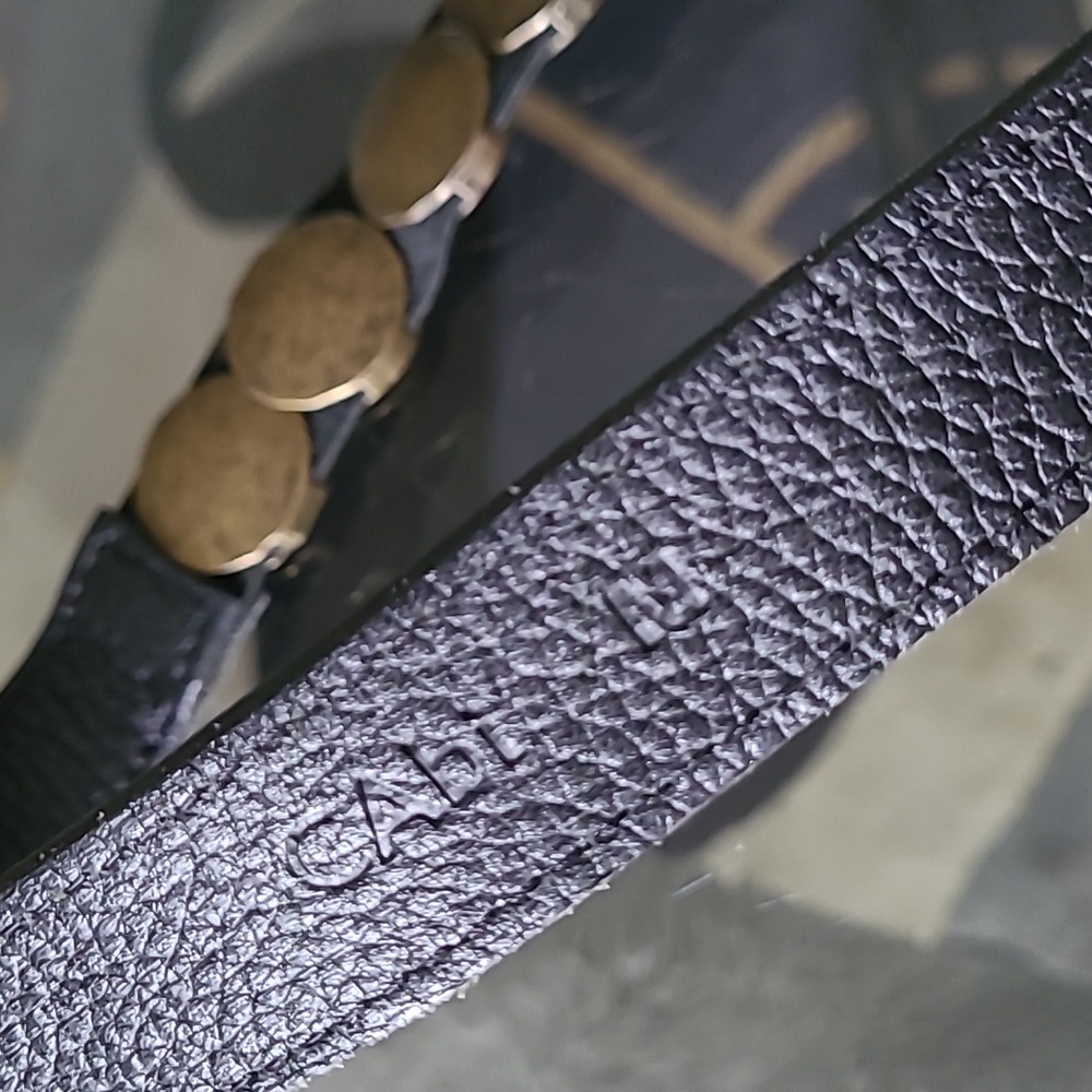 Black and Gold Women's Belt - Picture 6 of 9